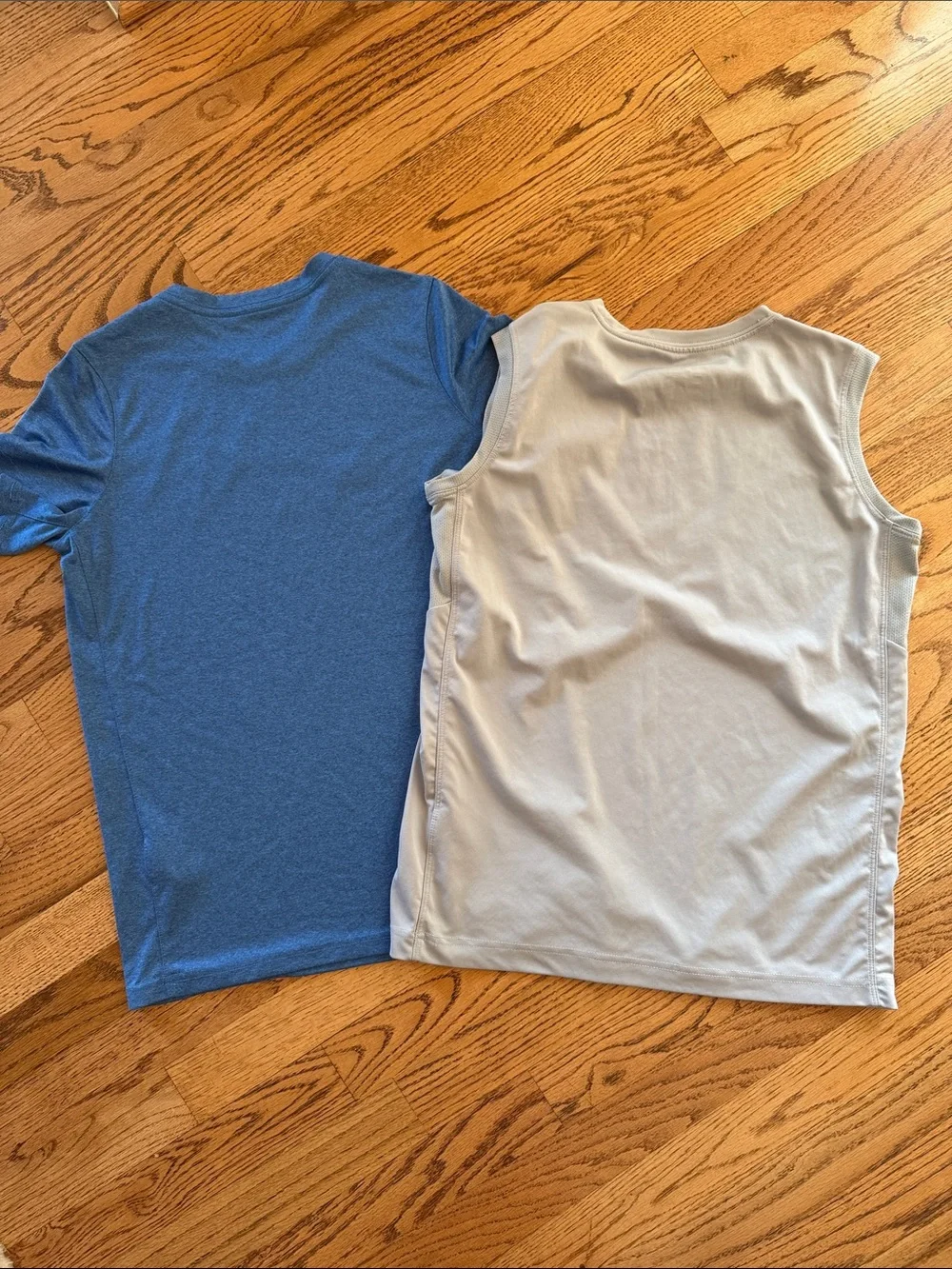 Nike Blue Short-Sleeve Tee & Light Gray Tank Top Set